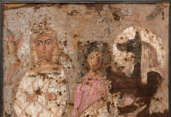 Detail of the shroud (upper third part)